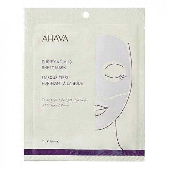 Очищающая тканевая маска с грязью Мёртвого моря Ahava 18гр Purifying Mud Sheet Mask